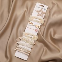 Fashion Barrettes Set Simple Inlay Rhinestone Pearl Hair Accessories sku image 15