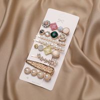 Fashion Barrettes Set Simple Inlay Rhinestone Pearl Hair Accessories sku image 23