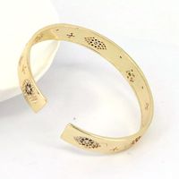 Estilo Retro Cobre Chapado En Oro Micro Incrustaciones Zirconia Sonriente Ojo Apertura Pulsera main image 5