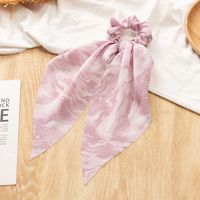 Cute Style Tie-dye Color Long Streamer Knotted Head Rope Bow Shape Hair Scrunchies main image 2
