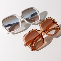 Korean Trend Square Sunglasses Retro Big Frame Color Sunglasses New Wholesale Nihaojewelry sku image 4