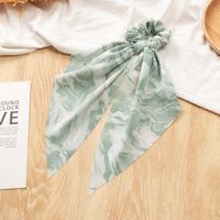 Cute Style Tie-dye Color Long Streamer Knotted Head Rope Bow Shape Hair Scrunchies sku image 2