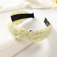 New Style Wide Edge Striped Plaid Color Floral Hair Accessories Headband sku image 1