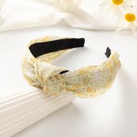 New Style Wide Edge Striped Plaid Color Floral Hair Accessories Headband sku image 4