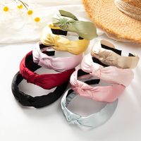Simple Style Wide Edge Solid Color Hair Accessories Headband main image 1
