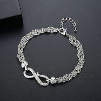Alloy Simple Geometric Bracelet  (platinum 18cm-t14d03) Nhtm0505-platinum-18cm-t14d03 sku image 2