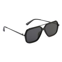 Fashion Wide Frame Metal Sunglasses Wholesale sku image 21