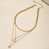 Three-layer Twin Tag Snake Creative Personalized Clavicle Chain main image 3