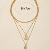 Three-layer Twin Tag Snake Creative Personalized Clavicle Chain main image 6