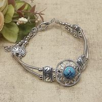 Pulsera De Aleación Con Accesorios De Adorno Étnico Y Anillo De Pulsera De Plata Para Mujer sku image 3