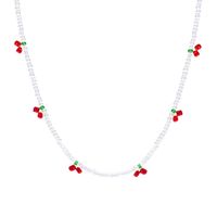 New Fashion Elegant Clavicle Chain Transparent Handmade Beaded Cherry Necklace main image 4