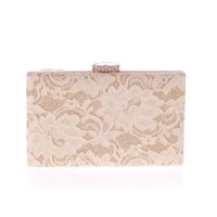 Lace Evening Banquet Bag With Diamonds Fashion Women's Small Square Bag sku image 3