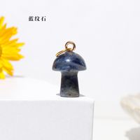 Natural Crystal Small Mushroom Pendant Agate Semi-precious Stone Ore Diy Necklace Ornament Wholesale sku image 11