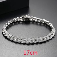 Alloy Fashion Geometric Bracelet  (platinum 17cm Thin Section) Nhtm0233-platinum-17cm-thin-section sku image 2