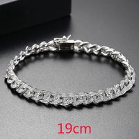 Alloy Fashion Geometric Bracelet  (platinum 17cm Thin Section) Nhtm0233-platinum-17cm-thin-section sku image 3