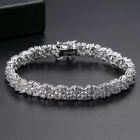 Jinse Aaa Zircon Incrusté Floraison Fleur Bourgeon Bracelet Lady Bracelet En Cristal De Femmes Bracelet sku image 4