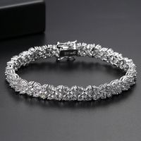 Fashion Aaa Zircon Inlaid Flower Bud Bracelet Crystal Bracelet Lady Bracelet sku image 5