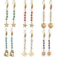 Vintage Style Star Knitting 201 Stainless Steel Stainless Steel No Inlaid 18K Gold Plated Ear Studs main image 3