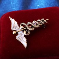 Classical Business Wedding Angel Wings Snake Alloy Zinc Spray Paint Men'S Brooches main image 4