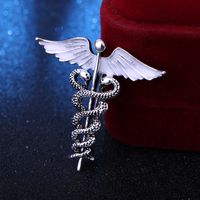 Classical Business Wedding Angel Wings Snake Alloy Zinc Spray Paint Men'S Brooches main image 5