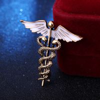 Classical Business Wedding Angel Wings Snake Alloy Zinc Spray Paint Men'S Brooches sku image 1