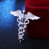 Classical Business Wedding Angel Wings Snake Alloy Zinc Spray Paint Men'S Brooches sku image 3