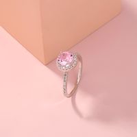 Simple Fashion New Style Round Full Diamond Zircon Ring sku image 2