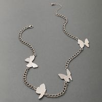 New Fashion Simple Butterfly Silver Animal Metal Clavicle Chain Alloy Necklace main image 3