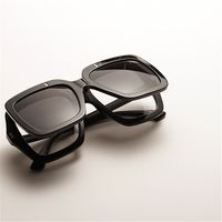 جديد الأزياء الملونة شفافة كبيرة إطار النظارات الشمسية الوجه مزدوجة نظارات بالجملة sku image 2
