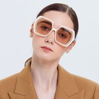 Oversized Frame Korean Fashion Trend Retro Men's And Women's New Frame Diamond Sunglasses sku image 5