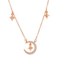 Nihaojewelry Simple Metal Moonstone Pendant Necklace Wholesale Jewelry sku image 4