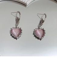 Cool Alloy Heart Earrings Shopping Inlay Opal Drop Earrings As Picture main image 6