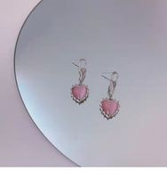 Cool Alloy Heart Earrings Shopping Inlay Opal Drop Earrings As Picture sku image 1