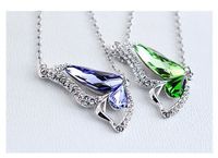 New Fashion Pendant Butterfly Wing Shape Inlaid Rhinestone Alloy Necklace main image 4