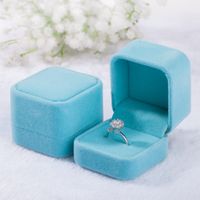 Formal Solid Color Flannel Fabric Jewelry Boxes main image 5