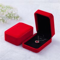 Basic Solid Color Flannel Fabric Jewelry Boxes sku image 3