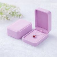 Basic Solid Color Flannel Fabric Jewelry Boxes main image 5