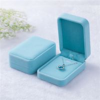 Basic Solid Color Flannel Fabric Jewelry Boxes sku image 2