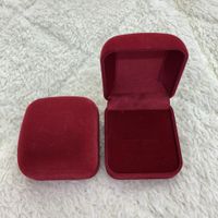 Fashion Solid Color Flannel Earrings Packing Jewelry Box Wholesale sku image 7