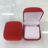 Fashion Solid Color Flannel Earrings Packing Jewelry Box Wholesale sku image 10