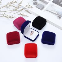 Fashion Solid Color Flannel Earrings Packing Jewelry Box Wholesale main image 6