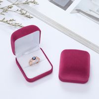 Fashion Solid Color Flannel Earrings Packing Jewelry Box Wholesale main image 2