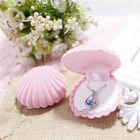 Cute Starfish Crown Shell Flannel Jewelry Boxes sku image 1