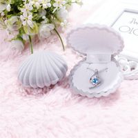 Cute Starfish Crown Shell Flannel Jewelry Boxes sku image 5