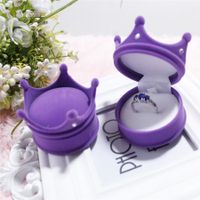 Cute Starfish Crown Shell Flannel Jewelry Boxes sku image 8