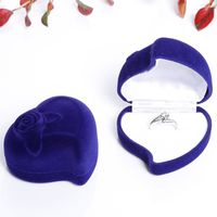 Wholesale Geometric Heart Shaped Flower Jewelry Packaging Velvet Box main image 5