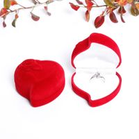Wholesale Geometric Heart Shaped Flower Jewelry Packaging Velvet Box main image 4