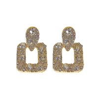 Elegant Alloy Geometric Earrings Shopping Inlay Rhinestones Drop Earrings As Picture main image 5