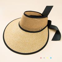 Straw Summer Big Brim Visor Peaked Sun-proof Hat main image 1