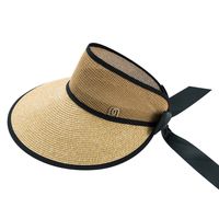 Straw Summer Big Brim Visor Peaked Sun-proof Hat main image 4
